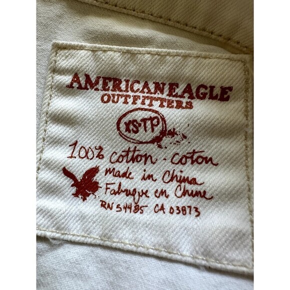 American Eagle Outfitters Girls White Denim Button Up Jacket Size XS Minimal - Picture 2 of 14
